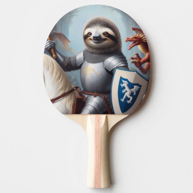 Pala De Ping Pong Sloth Knight contra los dragones (Anverso)