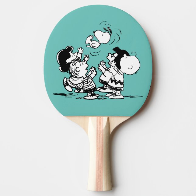 Pala De Ping Pong Snoopy de levantamiento de bandas de cacahuetes (Anverso)