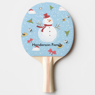 Pala De Ping Pong Snowman