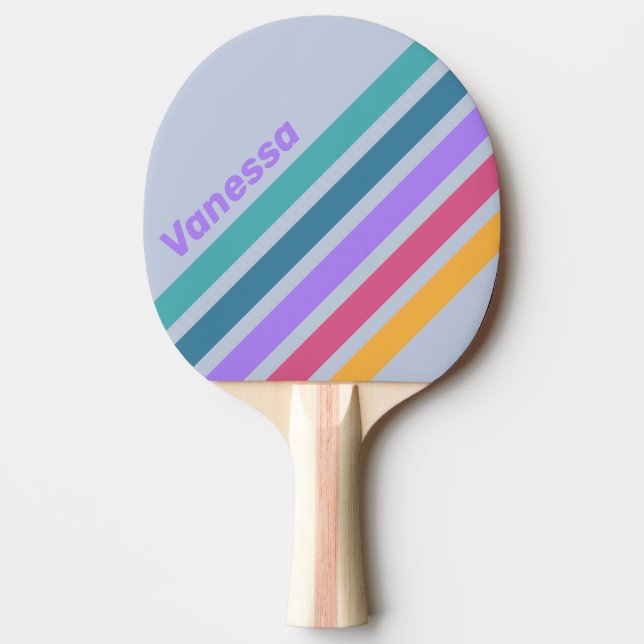 Pala De Ping Pong Soft Pansy Dream Angled Striping with Name (Anverso)