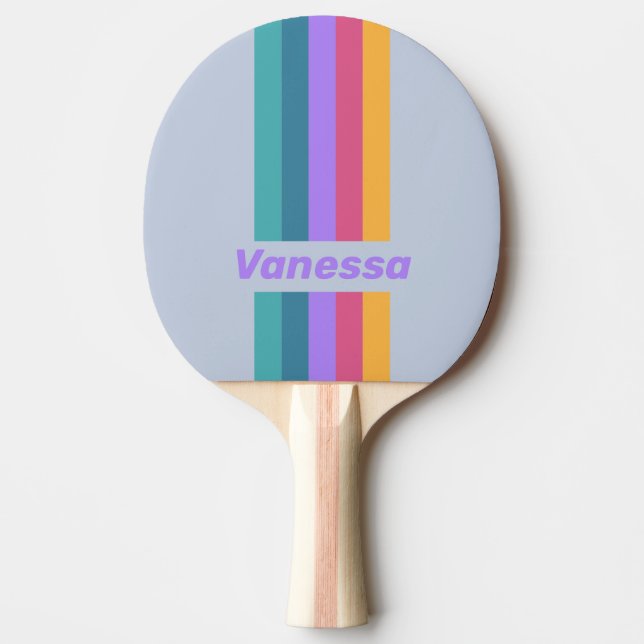 Pala De Ping Pong Soft Pansy Dream Pin Striped with Name (Anverso)