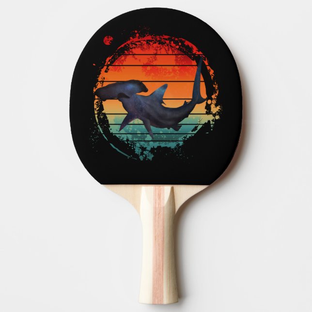 PALA DE PING PONG SOL DE VINTAJE DE HAMMERHEAD SHARK (Anverso)
