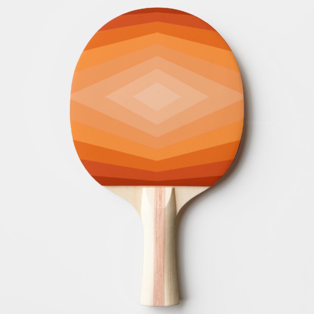 Pala De Ping Pong Sombras De Arte De Resumen Geométrico Naranja (Anverso)