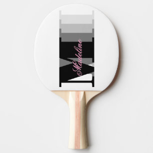Pala De Ping Pong Sombras de la tipografía monográfica negra manuscr