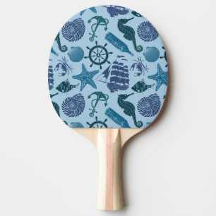 Pala De Ping Pong Sombras náuticas del modelo azul