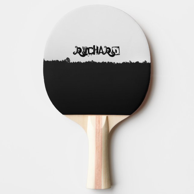 Pala De Ping Pong Sombreado negro personalizado  (Anverso)