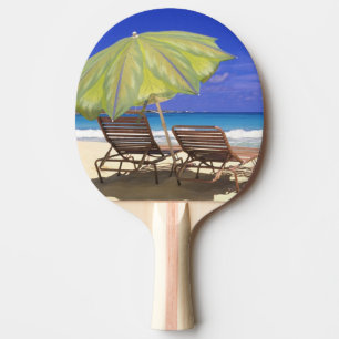 Pala De Ping Pong Sombrilla de playa, Abaco, Bahamas