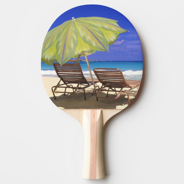Pala De Ping Pong Sombrilla de playa, Abaco, Bahamas (Anverso)