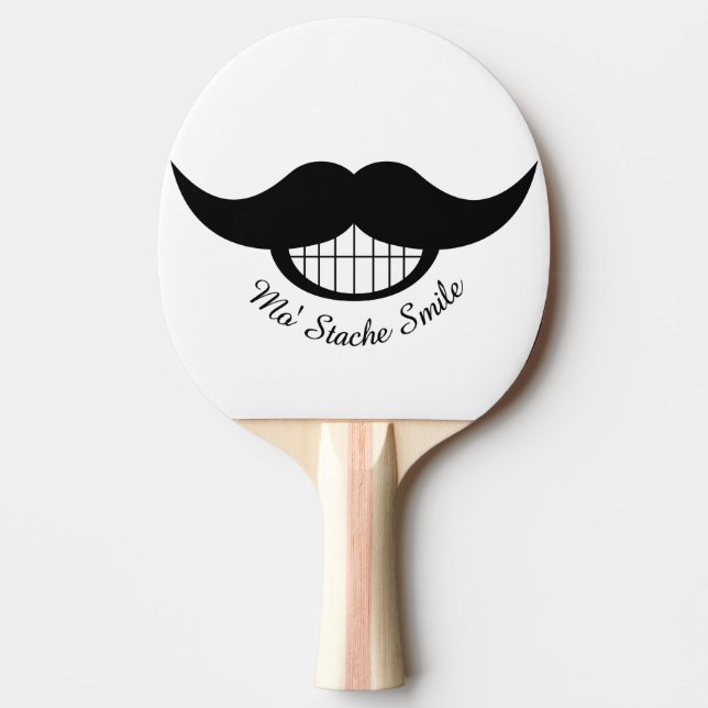 Pala De Ping Pong Sonrisa de bigote (Anverso)