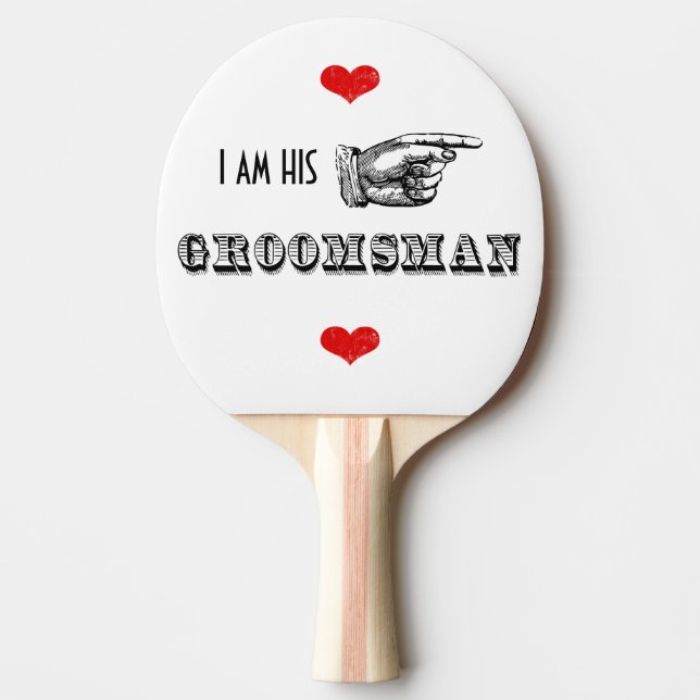 Pala De Ping Pong Soy su señor Groomsman (Anverso)