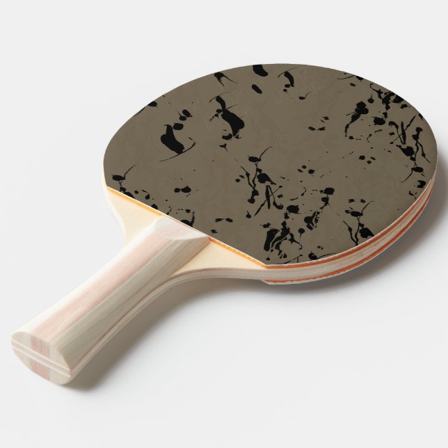 Pala De Ping Pong Splash negro y goteo (Ángulo trasero)