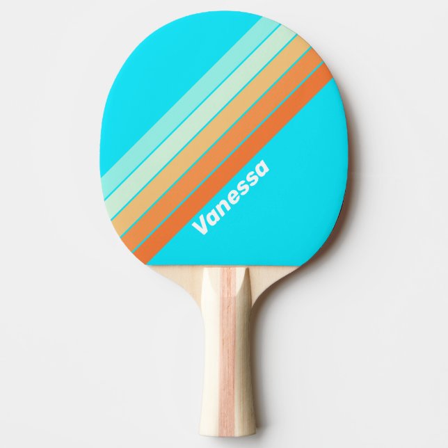 Pala De Ping Pong Splash tropical tachado con nombre (Anverso)