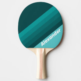 Pala De Ping Pong Sport Aqua Fade Stripes with Name