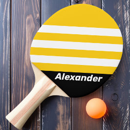 Pala De Ping Pong Sport Bumblebee Rayas Nostálgicas con Nombre