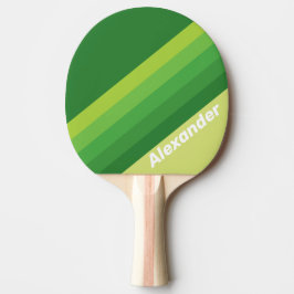 Pala De Ping Pong Sport Lily Pad Green Stripes with Name