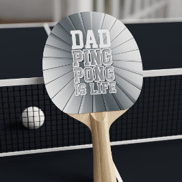Pala De Ping Pong Sporty Dad Faux Chrome Ping Pong es divertido para