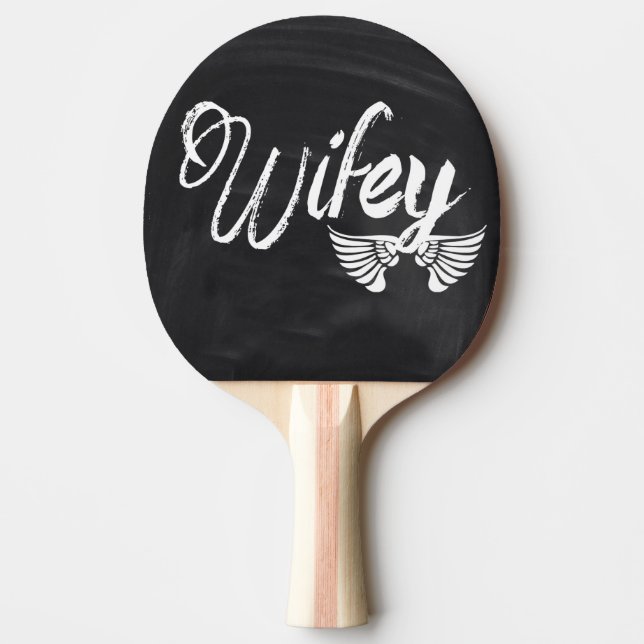 Pala De Ping Pong Sra. Biker, esposas de pizarra de luna de miel (Anverso)