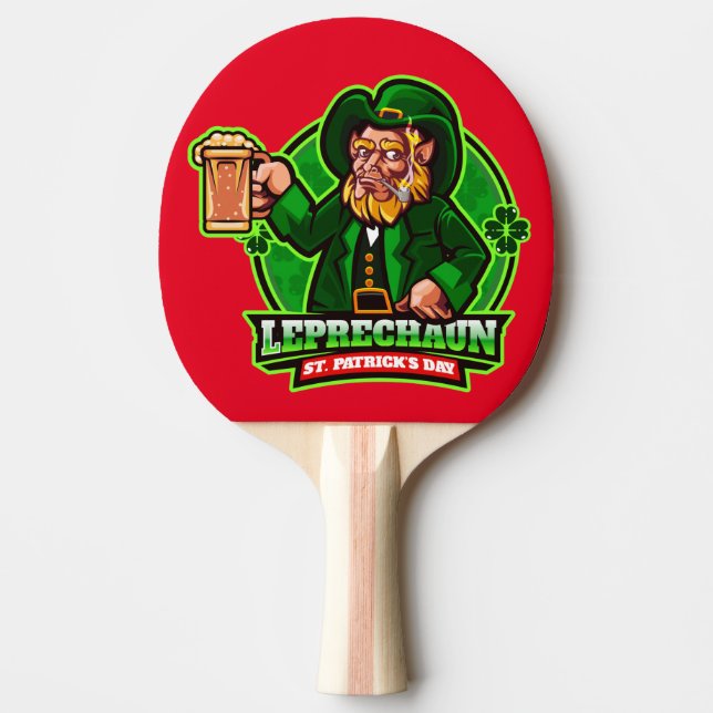 Pala De Ping Pong St. Patrick's Day Leprechaun (Anverso)