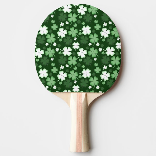 Pala De Ping Pong St. Patrick's Day Shamrock (Anverso)