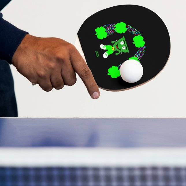 Pala De Ping Pong St. Patrick's FrankenCheese Ping Pong Paddle (in situ)
