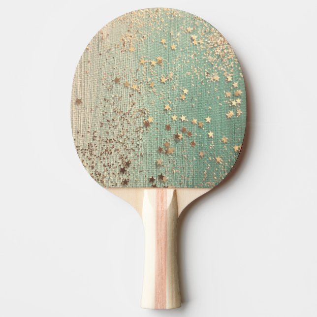 Pala De Ping Pong Stardust de oro en Sea Green (Anverso)