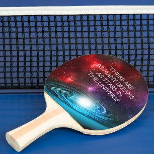 Pala De Ping Pong Starfield con polvo cósmico multicolor