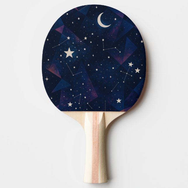 Pala De Ping Pong Starry Constellation Sky - Patrón nocturno celesti (Anverso)