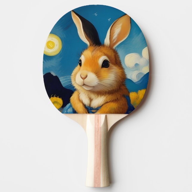Pala De Ping Pong Starry Spring Bunny Ping Pong Paddle (Anverso)