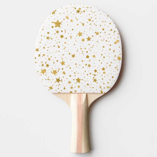 Pala De Ping Pong Stars2 de oro - Blanco puro (Anverso)