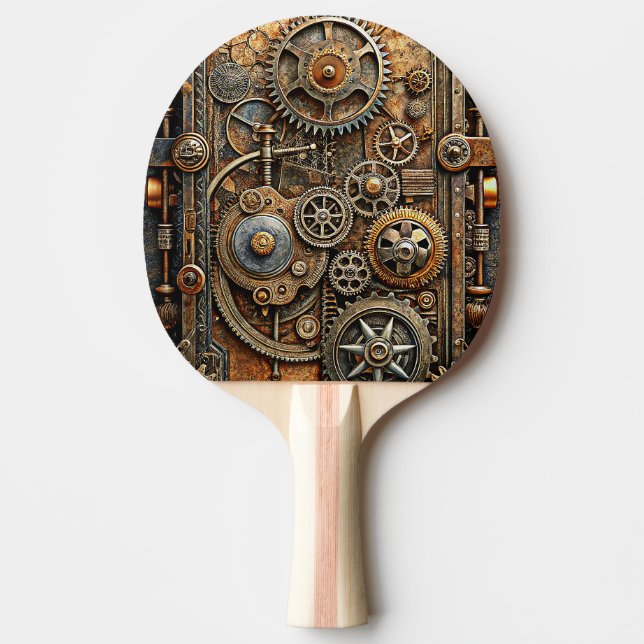 Pala De Ping Pong Steampunk Art Ping Pong Paddle (Anverso)