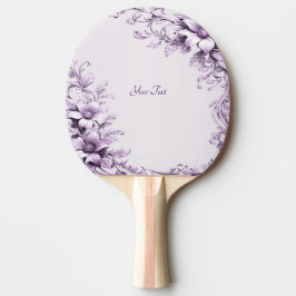Pala De Ping Pong Stylish Purple Flowers Ping Pong Paddle