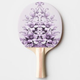 Pala De Ping Pong Stylish Purple Flowers Ping Pong Paddle