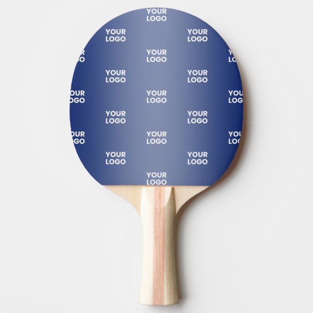 Pala De Ping Pong Su logotipo repetido simple | Gradiente azul (Anverso)