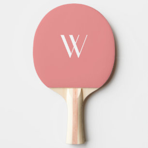 Pala De Ping Pong Su monograma en rosa