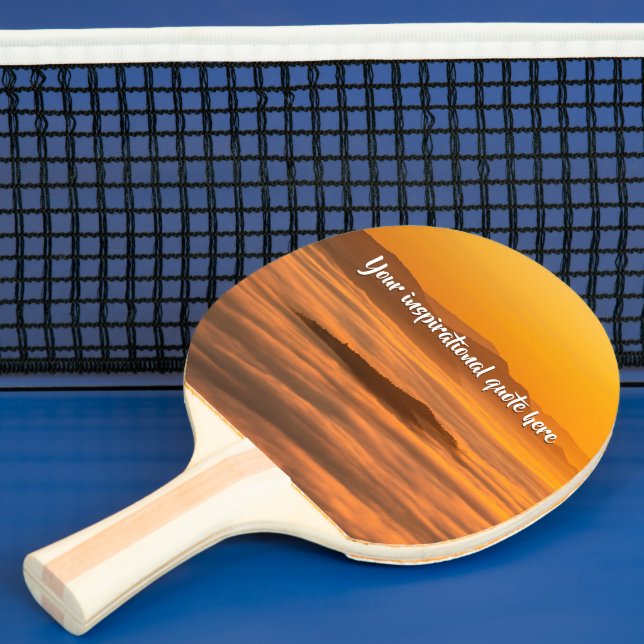 Pala De Ping Pong Su personalizado de texto amanecer por encima del  (in situ)