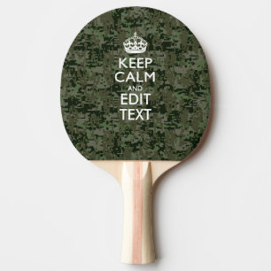 Pala De Ping Pong Su propio arbolado de Digitaces Camo del texto