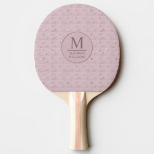 Pala De Ping Pong Suave patrón de purpurina de puntos dorados rosa p