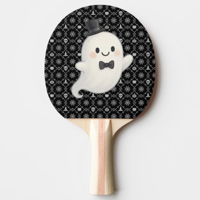 Pala De Ping Pong Suave personalizado fantasma Halloween (Anverso)