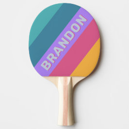 Pala De Ping Pong Sueño de Pensamiento Suave con Nombre en Rayas Aud
