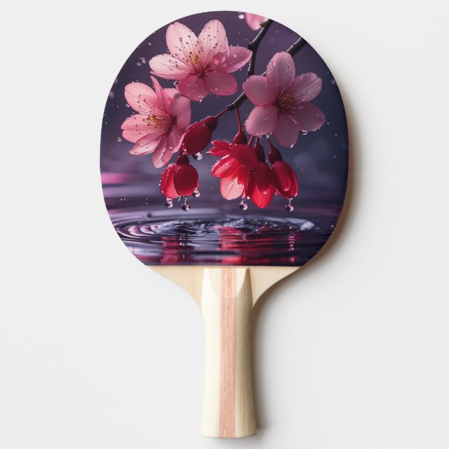 Pala De Ping Pong Sueño florecimiento de sakura sobre el agua - cere (Anverso)