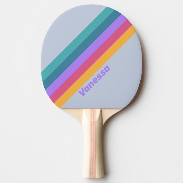 Pala De Ping Pong Sueño suave de pansy con nombre (Anverso)
