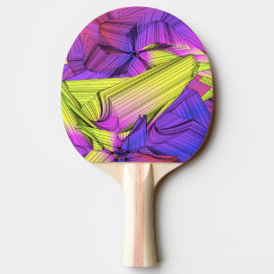 Pala De Ping Pong Suma estrellas púrpuras y amarillas