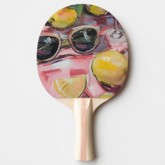 Pala De Ping Pong Summer Still Life with Lemons, Sunglasses totebag