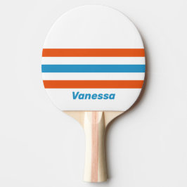 Pala De Ping Pong Summertime Nostalgic Across Striping with Name