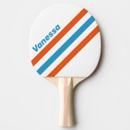 Pala De Ping Pong Summertime Nostalgic Angled Striping with Name