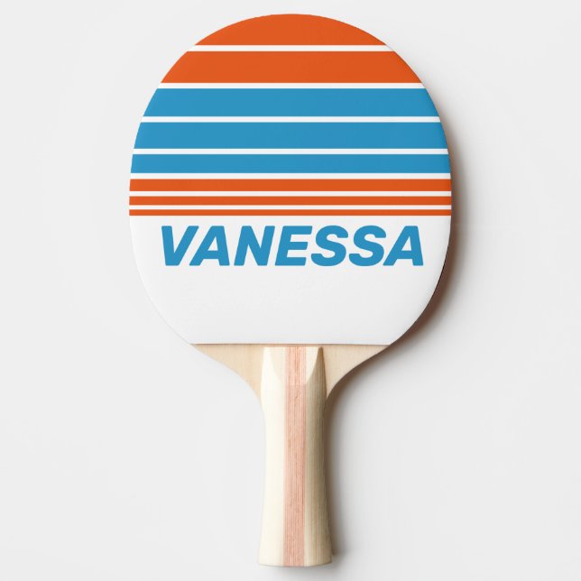 Pala De Ping Pong Summertime Nostalgic Horizon Striping with Name (Anverso)