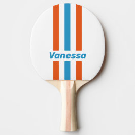 Pala De Ping Pong Summertime Nostalgic Pin Stripes with Name