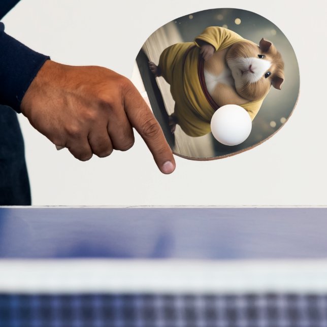 Pala De Ping Pong "Sumo Squeakdown: El Poderoso Luchador de Cuy" (in situ)