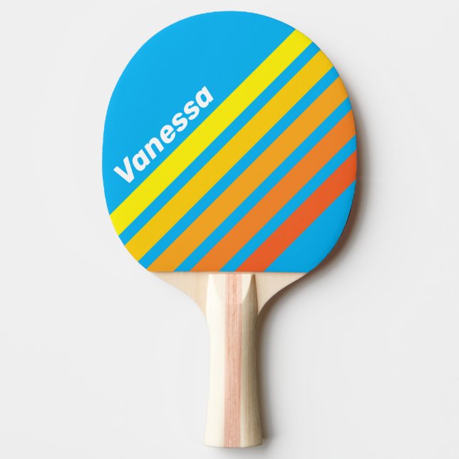Pala De Ping Pong Sunburst Sea Angled Striping with Name (Anverso)