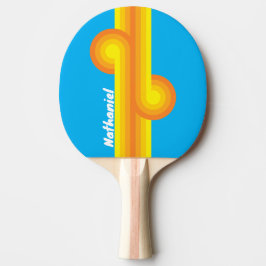 Pala De Ping Pong Sunburst Sea Stripe Loop con Nombre